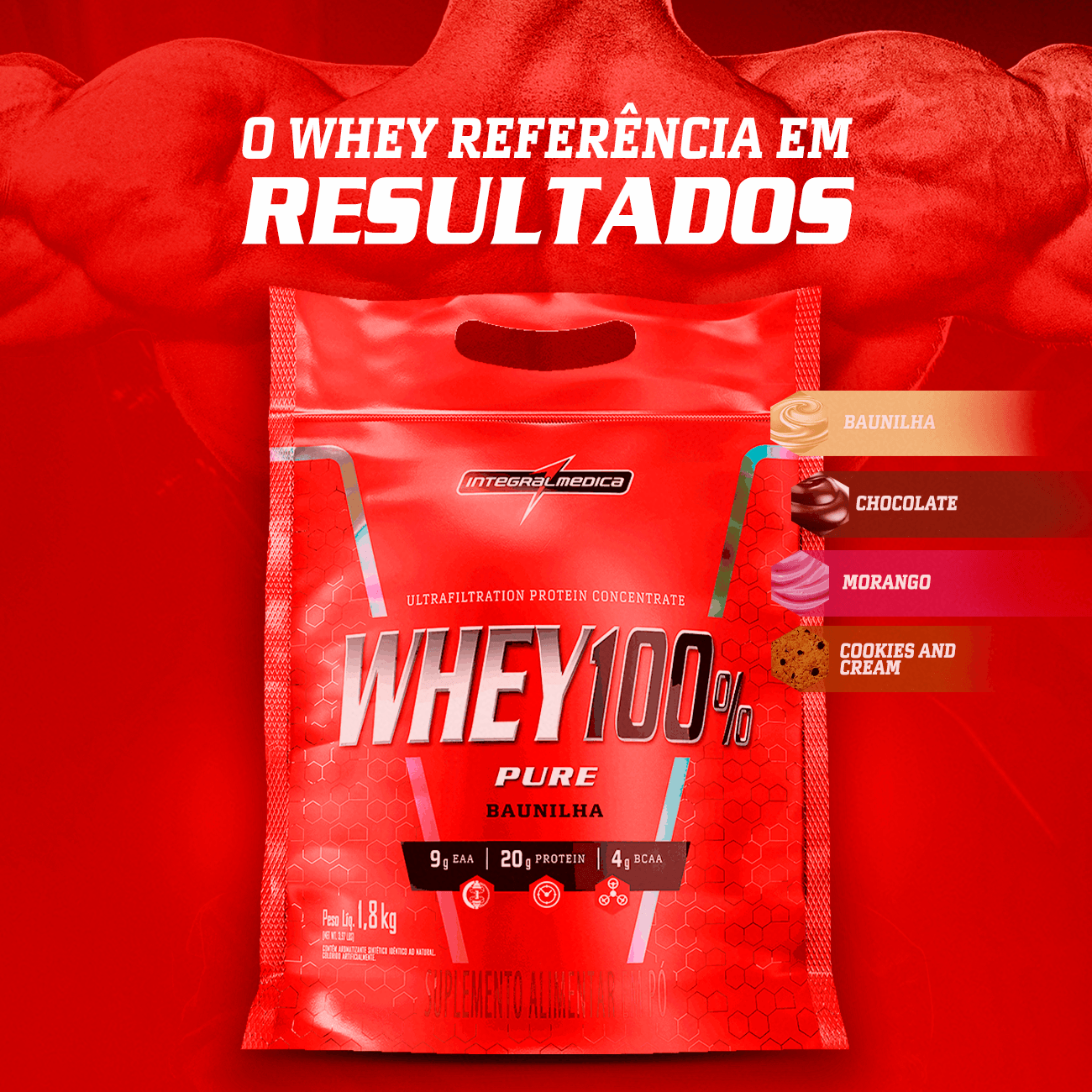 Whey Protein Concentrado Pouch 1,8kg