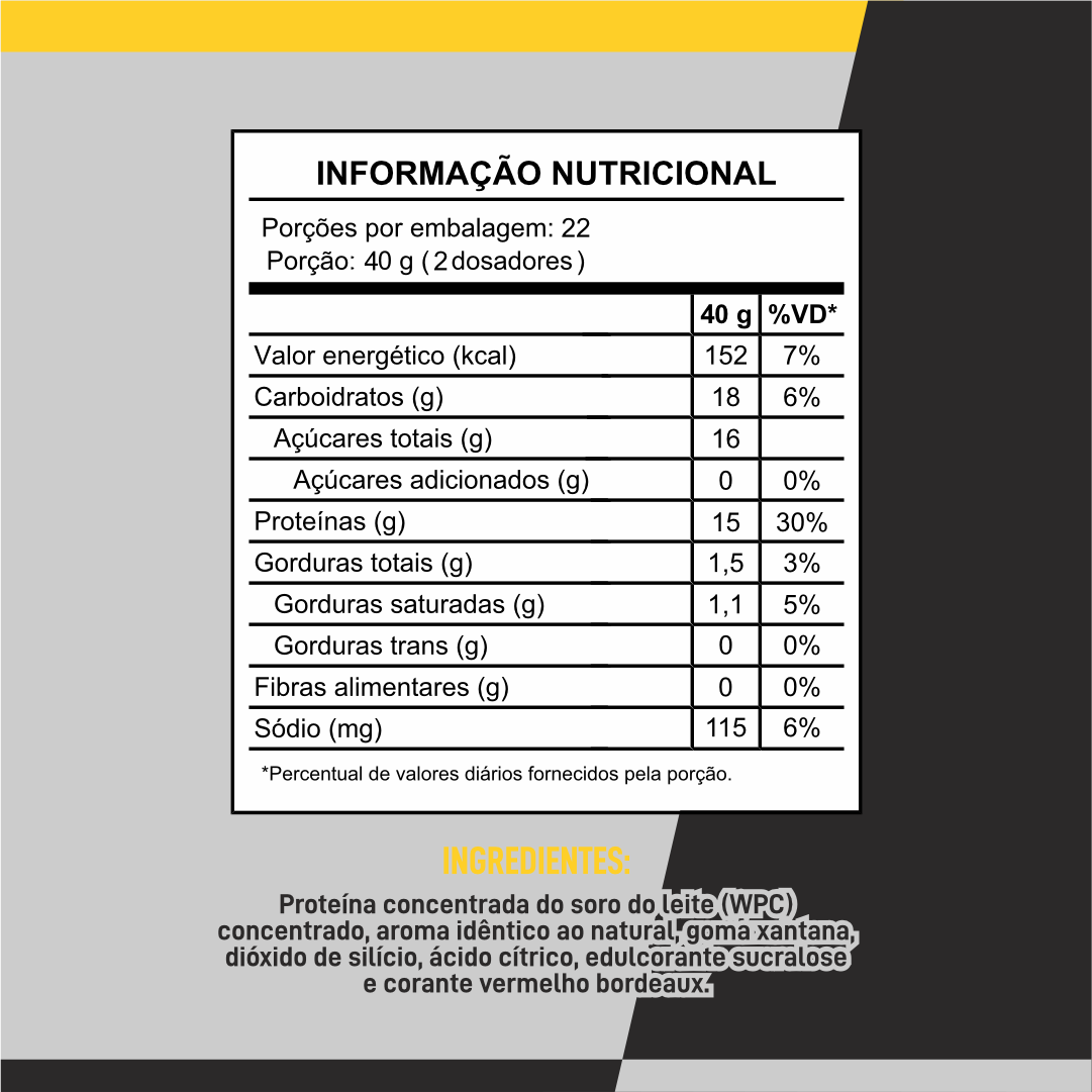 Whey Pro 900g - Morango