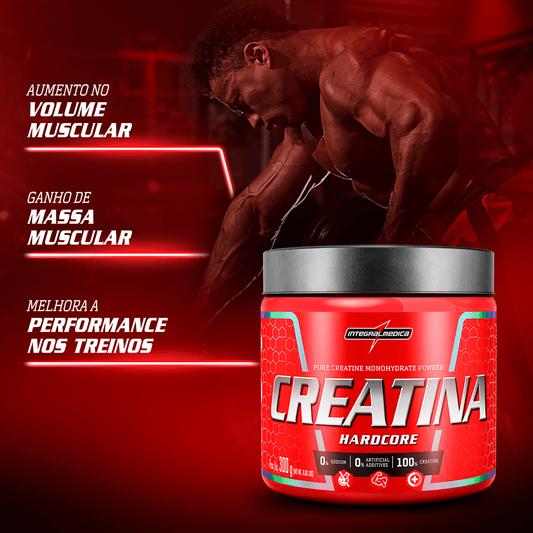 Creatina 100% Pura 300g Hardcore