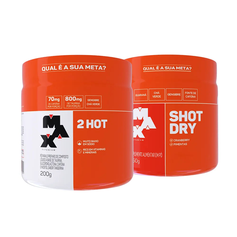 Kit Queima Calórica Extrema: Shot Dry + 2Hot -