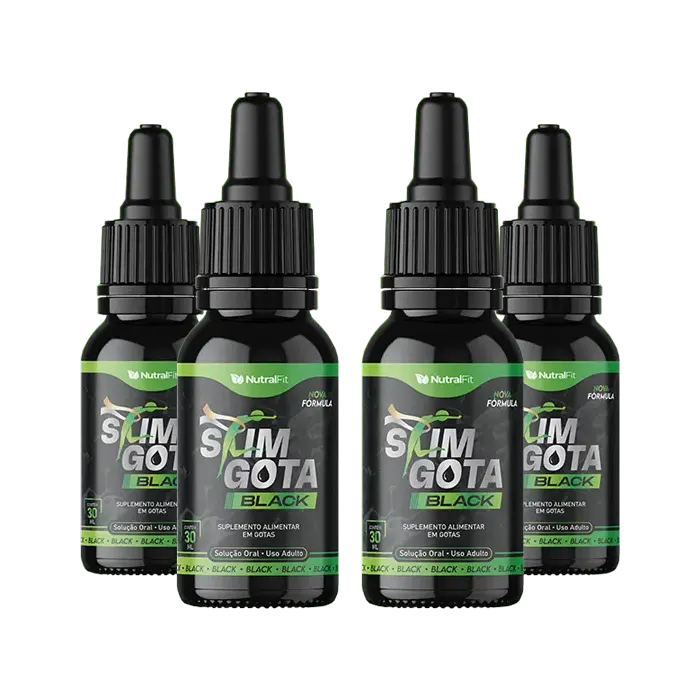 Slim Gota Black – 100% Natural – 4 Frascos de 30ml