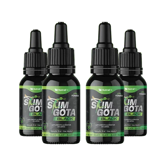 Slim Gota Black – 100% Natural – 4 Frascos de 30ml
