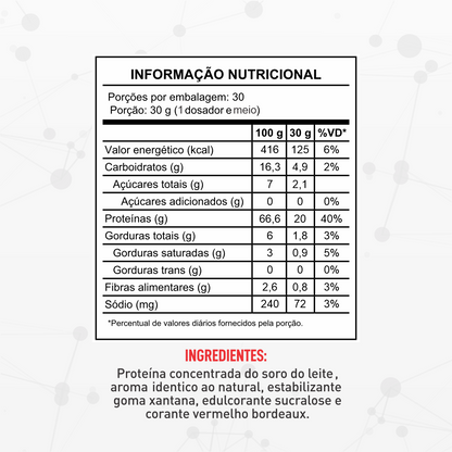 100% Whey 900g - Morango com Leite Condensado