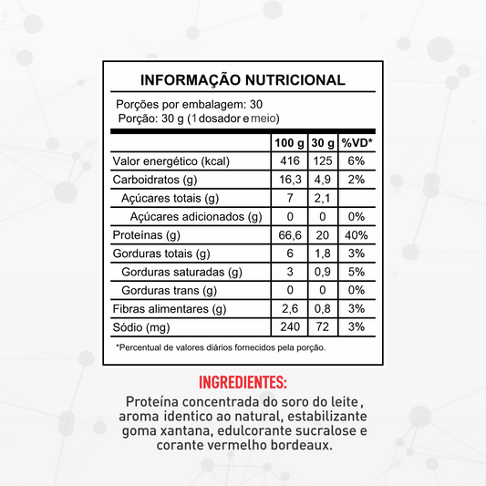 100% Whey 900g - Morango com Leite Condensado