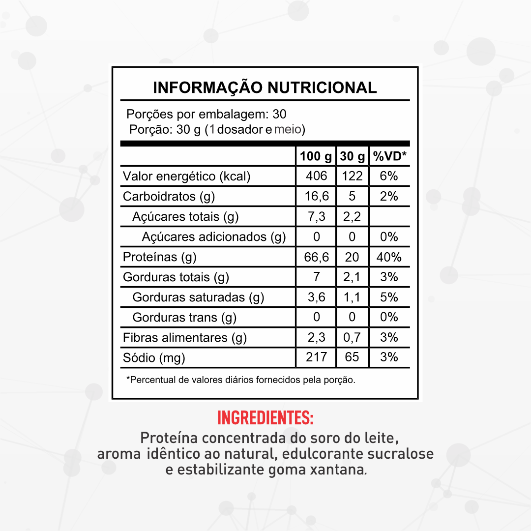 100% Whey 900g - Sorvete de Baunilha