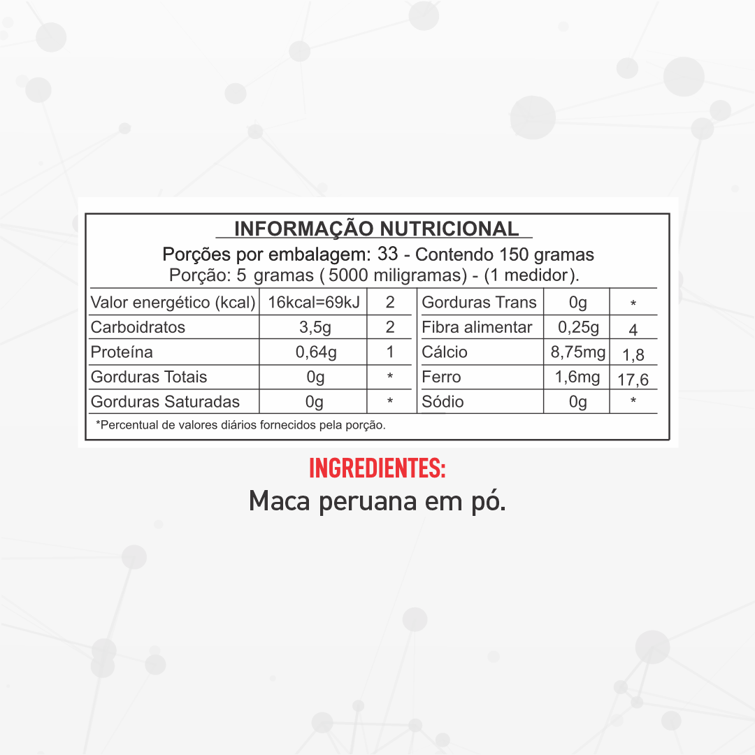 Maca Peruana 150g - Barak Nutrition