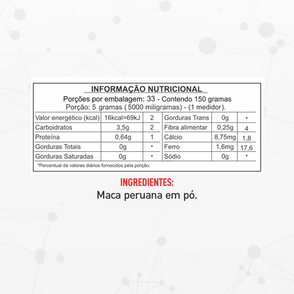 Maca Peruana 150g - Barak Nutrition