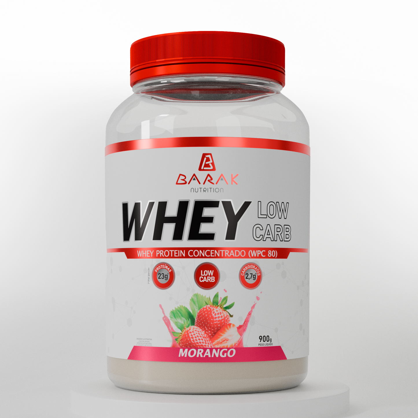 Whey Low Carb 900g - Morango