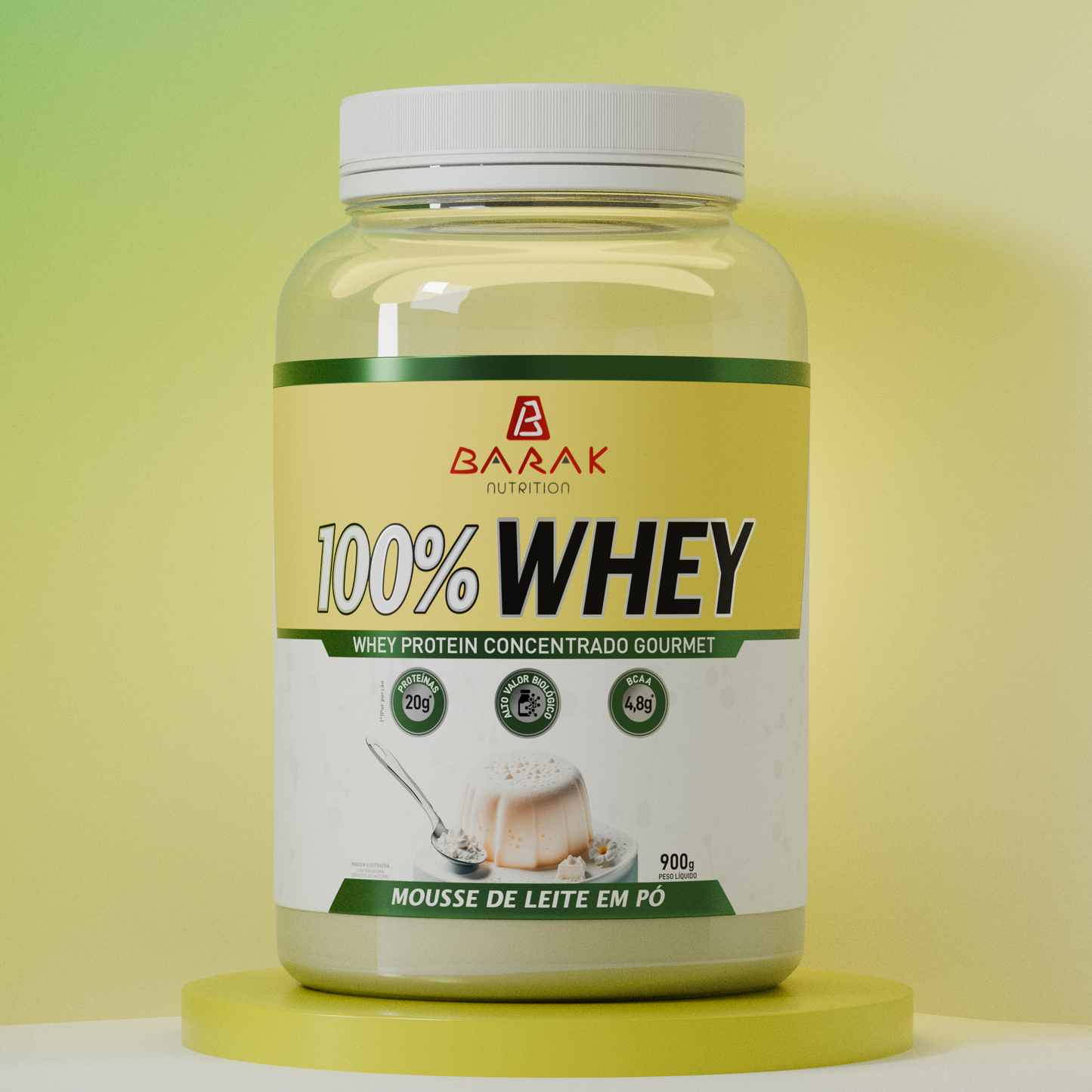 100% Whey 900g - Mousse de Leite em Pó
