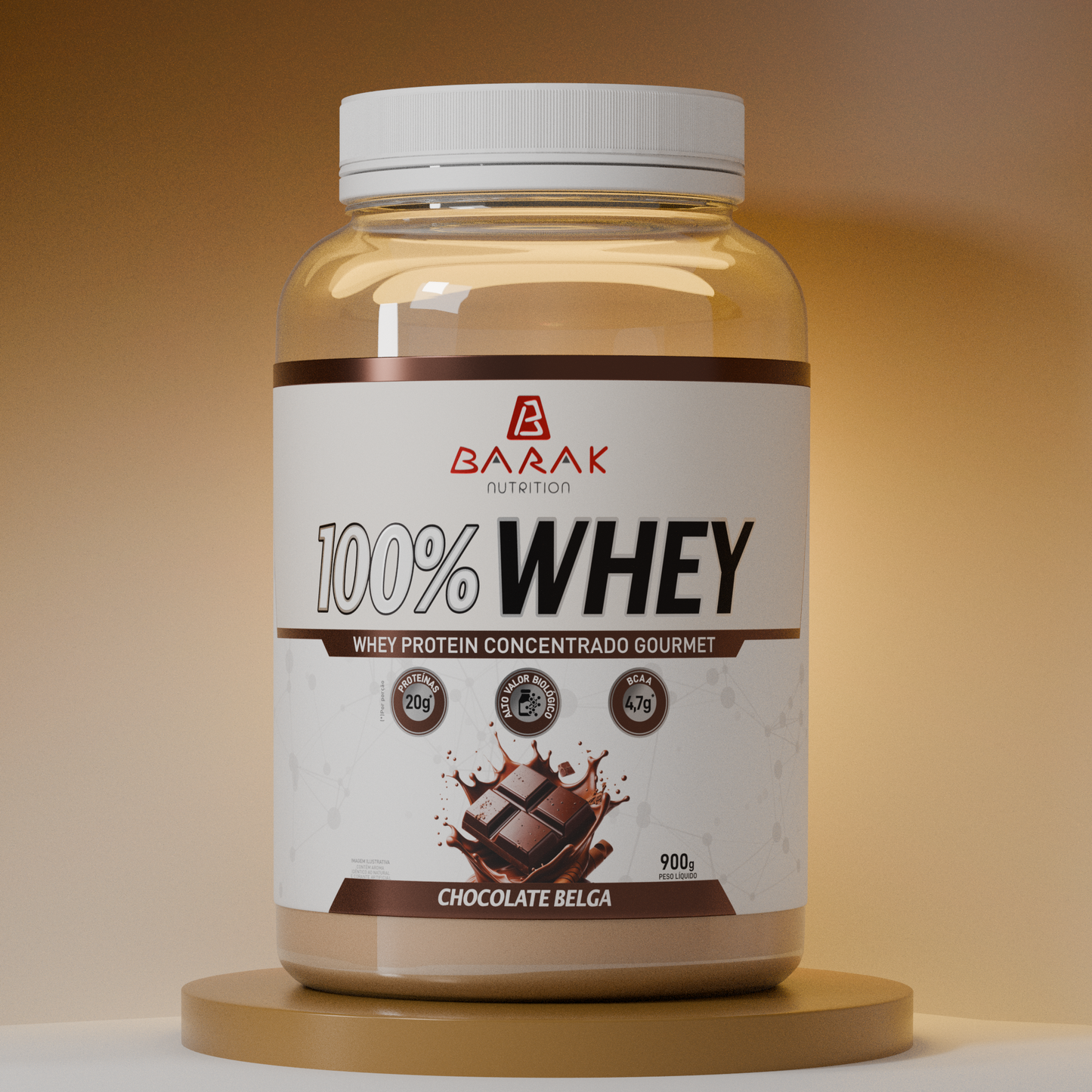 100% Whey 900g - Chocolate Belga