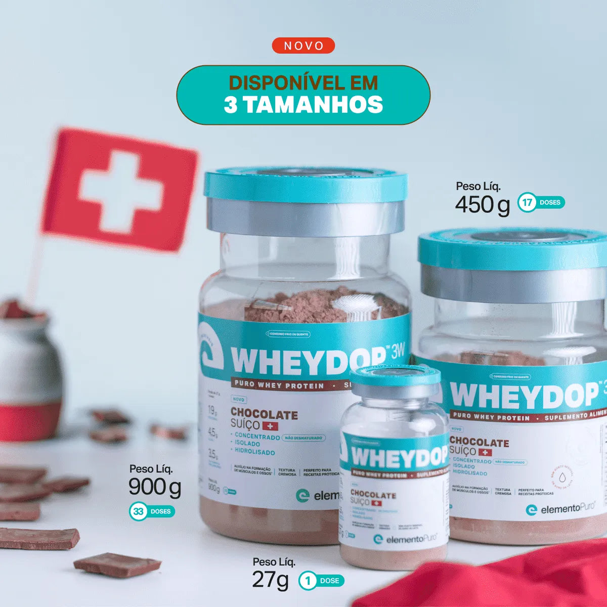 Combo ForceDOP - WHEYDOP 3W 900g + CREADOP SPORT 300g