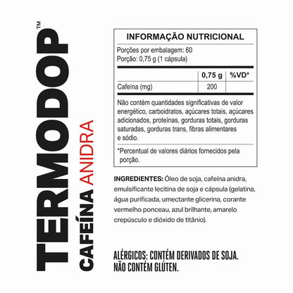 COMBO PRÉ-TREINO - BETADOP 300g e TERMODOP - Cafeína 200mg