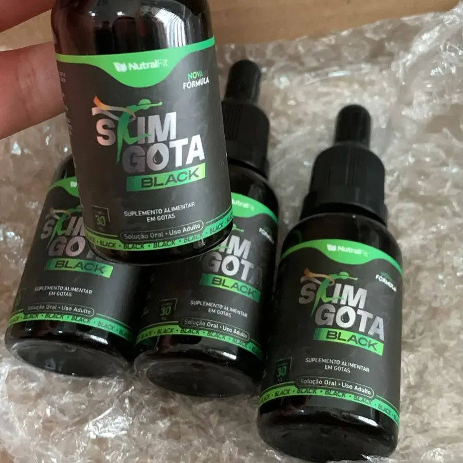 Slim Gota Black – 100% Natural – 4 Frascos de 30ml
