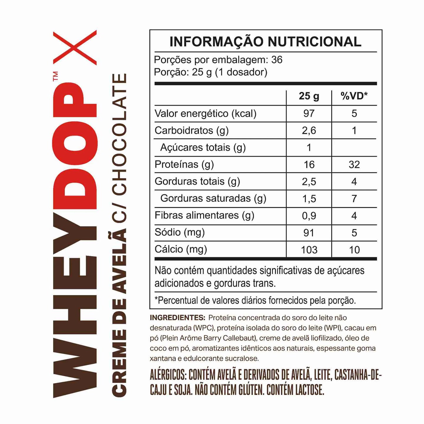 WHEYDOP X - Creme de Avelã com Chocolate - 900g